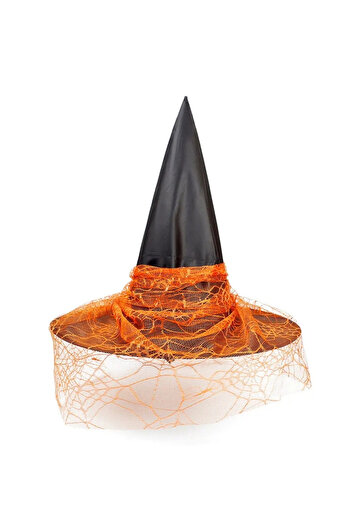 Le Mabelle Black Tulle Detailed Buckled Halloween Witch Hat