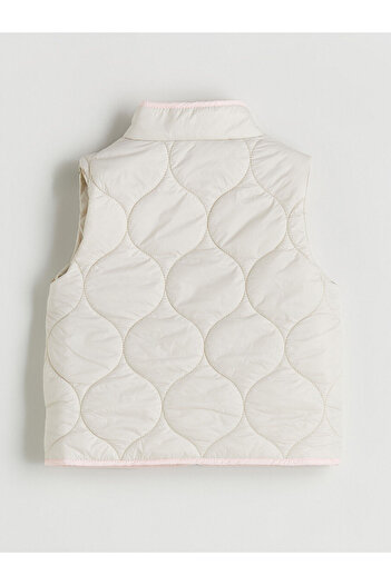 LC Waikiki Ecru Quilted Patterned Girl's Vest