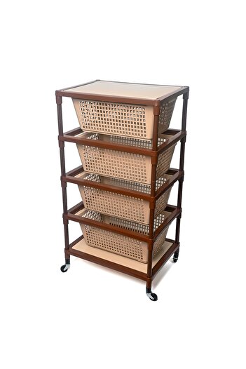 COCONALY Beige Vegetable Basket - 4 Drawers