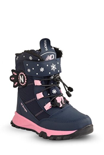 minibonito Durable, Waterproof, Orthopedic, Velcro, Beige Girl's Snow Boots
