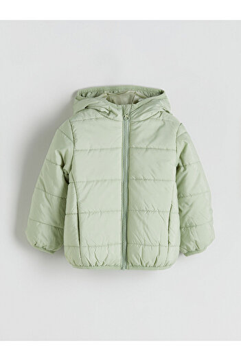 LC Waikiki Green Hooded Girl's Puffer Jacket
