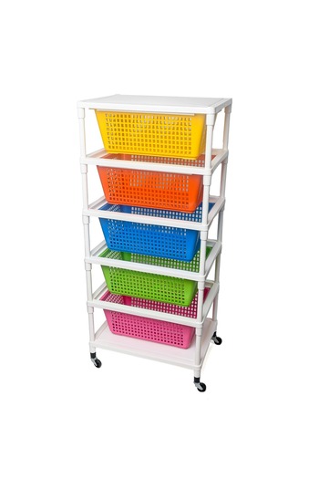 COCONALY Colorful Vegetable Basket - 5 Drawers