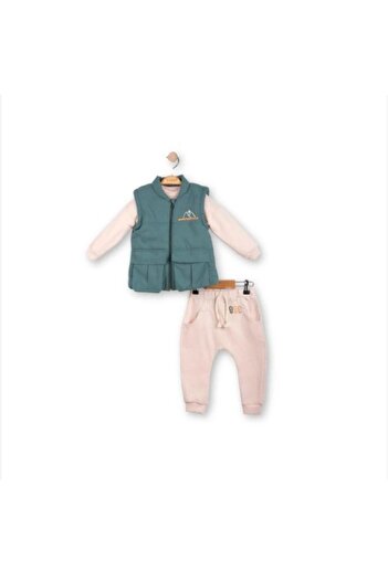 RAPAPA Boys' 3-Piece Set with Puffer Vest – Sweatshirt -Vest and Sweatpants 251037Y