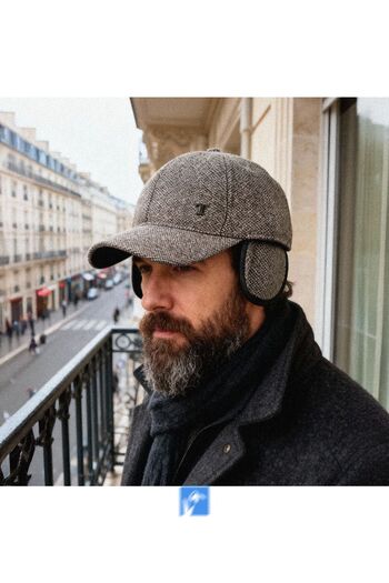 PIECE SIGNATURE 70% Cotton 30% Acrylic, Ear Flap, Soft Fleece Lined, Adjustable Buckle Hat