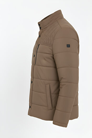 CIVILTIPOLO Men's Regular Washable Regular Quilted Coat & Jacket with Inner Pockets and Fur Lining