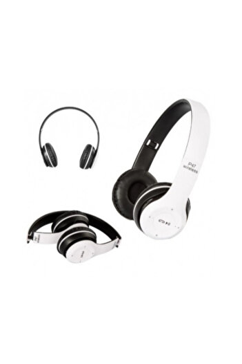 Sale4u Casti bluetooth cu microfon si radio, pliabile, TF Card/FM Stereo Radio/MP3 Player/Wireless P 47