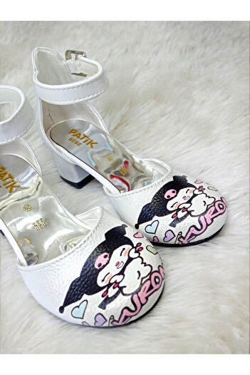 pediashoes Kuromi White Color Girl's Mini-Heel Evening Shoes