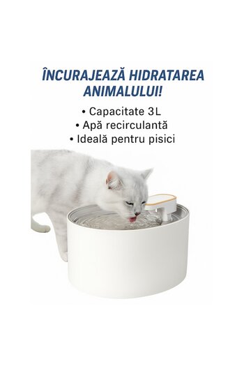 ADESSNA Automatic Pet Water Dispenser – 3L Silent Fountain with Carbon Filter, USB