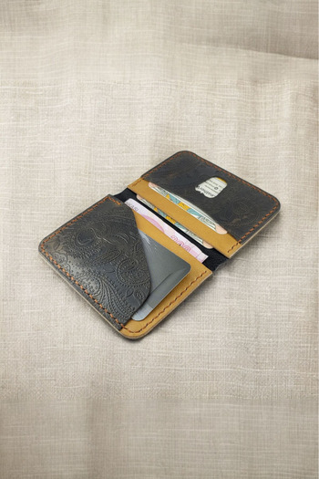 Leather Cy Eclipse Black Camel Genuine Leather Men Women Card Holder Wallet Name Writing Included Handmade Unisex