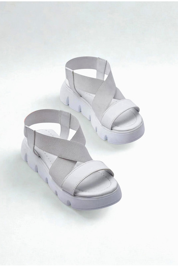 Moda Lime Girl's Thick Sole Open Front Wedge Heeled Comfortable Flexible Easy-To-Wear Sandals Slippers