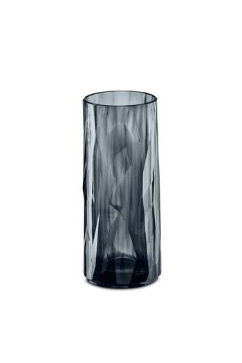 Koziol Long Drink Glass Transparent Grey Club No 3 290ml, Polycarbonate