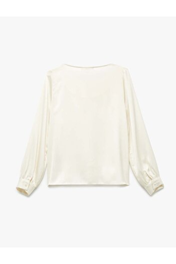 Koton Off-White Women's Blouse 6Wak60020Uw