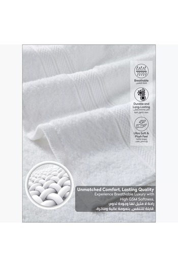 Generic DONETELLA 2-Piece 600 GSM Combed Cotton Bath Towel Set - 70x140 cm
