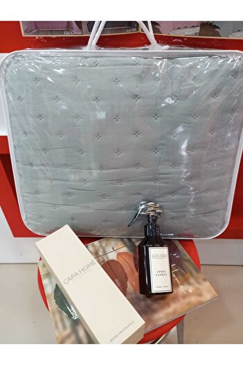Çapa Home Tek Kişilik Premium Kalite 4 Mevsim Volanlı Yastık Kılıflı Oda Koku Hediyeli Yatak Örtüsü Battaniye