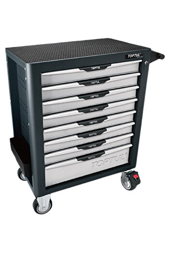 TOPTUL GE32203, mobile tool cabinet with 8 drawers, with wheels for moving, black/gray, equipped
