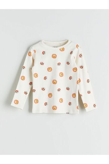 LC Waikiki Crew Neck Printed Baby Boy Pajama Set