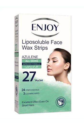 Enjoy Wax Strips for Facial Hair Removal with Azulene for All Skin Types - 27 Pieces
