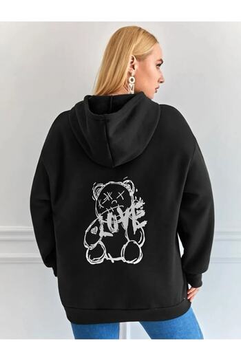 Mythologie Φούτερ με κουκούλα Oversize Death Bear