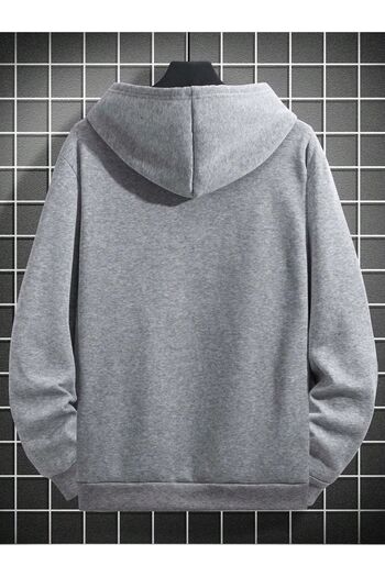 Mythologie 2-Piece Deer Logo Sweatshirt - Black Gray Printed Oversize Hoodie