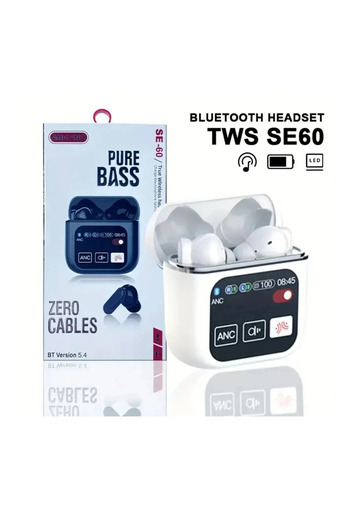 SilentView Casti SE-60 Ecran LCD Cu Control Tactil, Super Bass, Sunet Premium, Microfon ENC