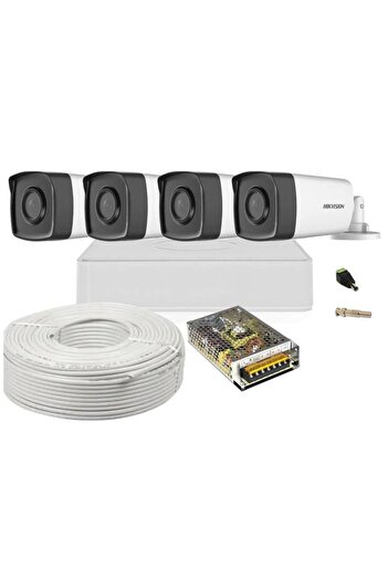 Hikvision Complete kit 4 outdoor cameras, FullHD, 80m IR, KIT4HIKFHD80-S-1