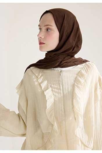 Freshscarfs Modal Checkerboard Shawl Chocolate Brown