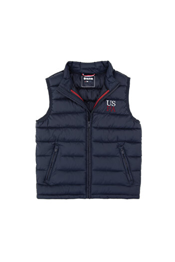 U.S. Polo Assn. Boy's Navy Blue Vest 50312103-Vr033