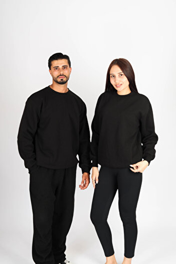 Jooy Crew Neck Sweatshirt Dear Couple Combination Black Set of 2