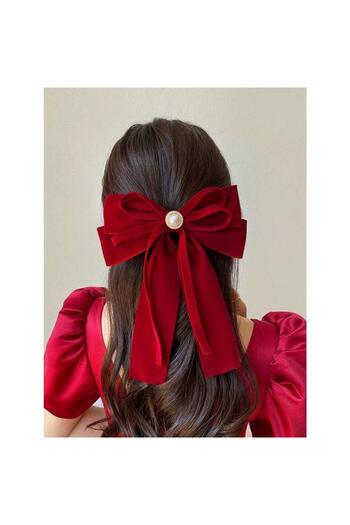 Pursehuit Red velvet hair bow, Asya C10