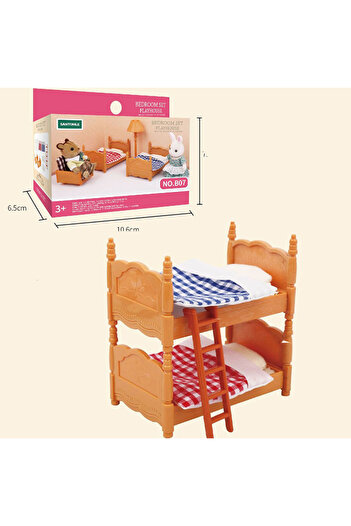 Choice3 B07 1:12 Forest Family Dollhouse Furniture Montessori Miniature Doll House Kitchen Bedroom Bathroom