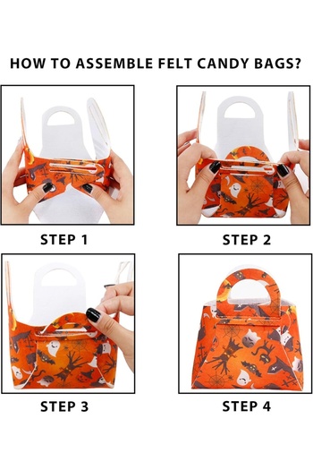 Yisscen Set of 6 Halloween bags, paper, multicolor, 12 x 13 cm