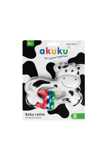 Akuku Teething toy for children Vacuta with silicone rings, rounded shapes, suitable size