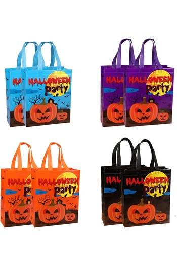HBell Set of 8 Halloween bags, textile, multicolor, 26 x 10 x 32 cm