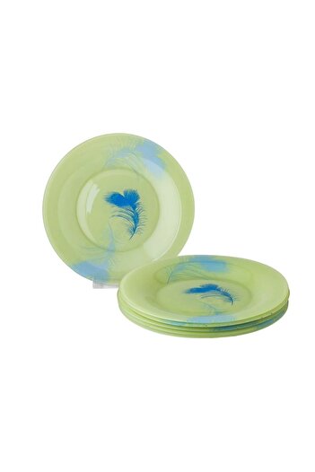 ORIAN Arcopal round dessert, breakfast and fruit serving plates set, 6 pieces, 19 cm