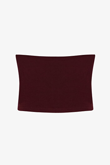 Quzu Basic Bustier Blouse Burgundy