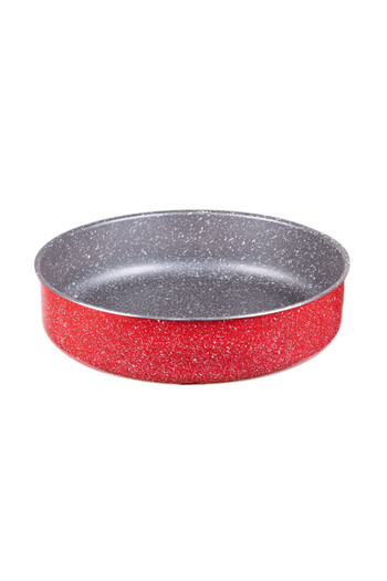 Voltz Oliver Baking Tray OV51222B30, 30 cm, Marble Coating, Deep, Red