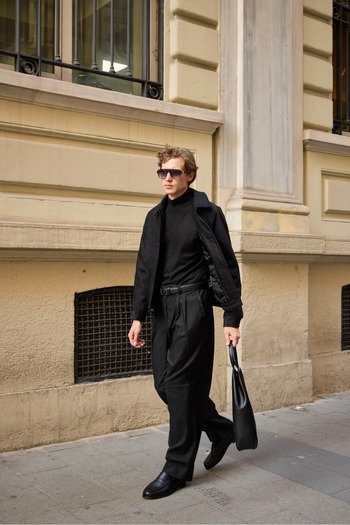 Danger Suede Quilted Men's Coat Black Jacket