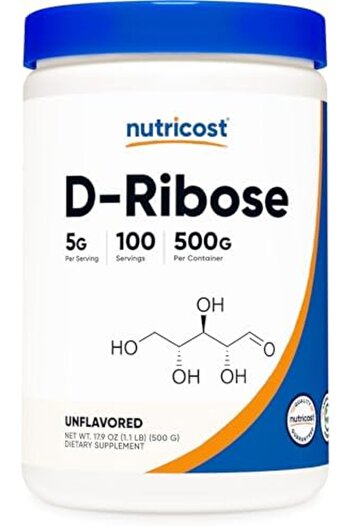 Nutricost D-Ribose Powder 500 Grams - 5000mg Per Serving, Non-GMO
