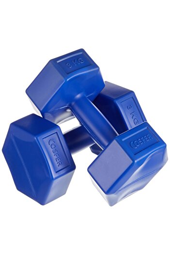 Cosfer 3 Kg x2 Adet Pvc Dambıl Dambıl Seti Altıgen Dambıllar