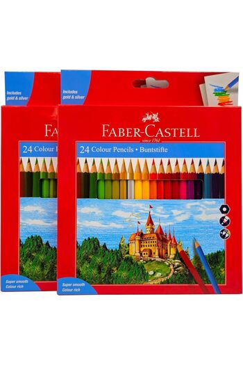 Faber Castell Faber-Castell Colour Pencil 24 Colour [Pack of 2], Artist Drawing Pencils