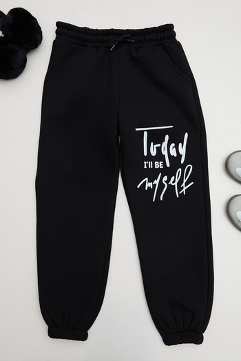 Fulla Moda 3 Thread Letter Printed Girls' Sweatpants