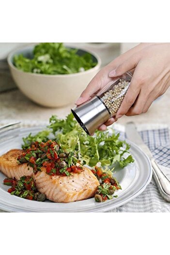 zola Set of 2 glass spice grinders, capacity 180 g, 3 grinding degree adjustment levels