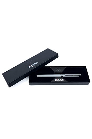 Zippo Silver Brushed Chrome Roller Ball Pen 411206