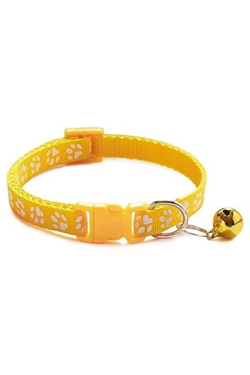 General Store Adjustable Collar with Bell for Dogs and Cats, General Store, Yellow