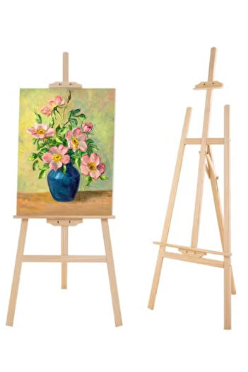 Taimi Wooden Drawing Stand Beige 1.2m
