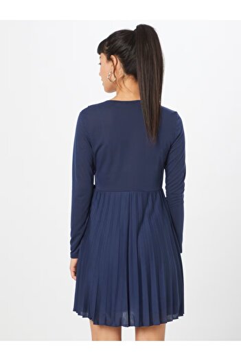 About You Navy blue Ida dress with ruffles