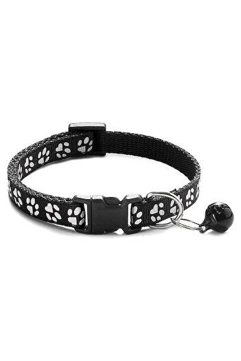 General Store Zgardă reglabilă cu clopoțel pentru câini și pisici, 21-35 cm, Neagră
