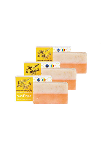 Savonia Set of 3 - Chamomile and Royal Jelly Soap,