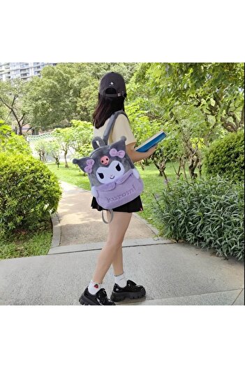 JOJO KIDS Girl Child Kuromi Backpack School Bag, Plush Bag, Squishy, Very Light Bag