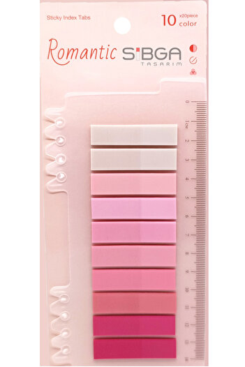 sibga tasarım Transparent Pink Color Postit Post-It Post It. Book Marker Bookmark Postit Sticker Note Paper 200 Sheets
